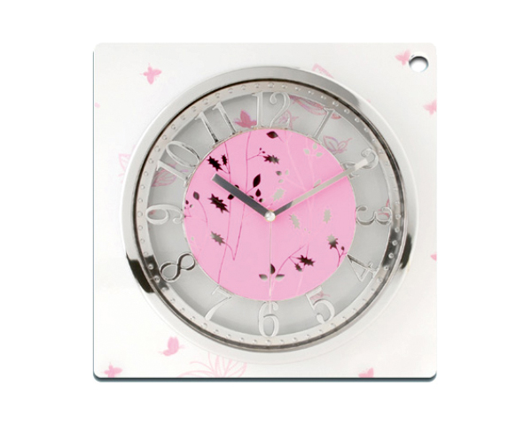 1069 포인트크롬 벽시계(핑크)