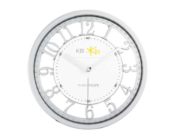 3047 크롬도금 무소음벽시계
