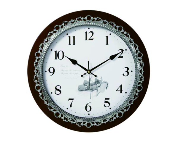 1084 큐빅원목 벽시계