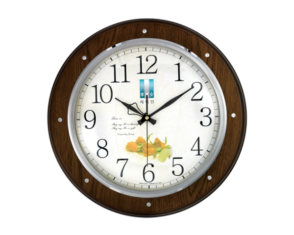 3045 큐빅원목 벽시계
