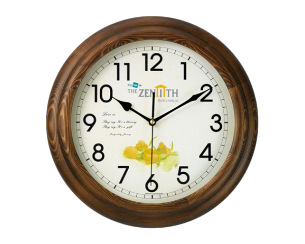 3067 이중천연원목 벽시계